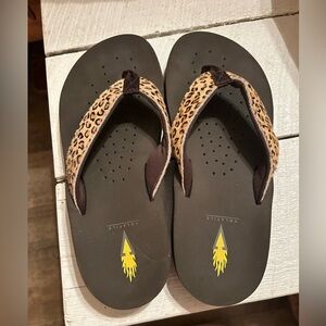 Leopard Volatile Flip Flops